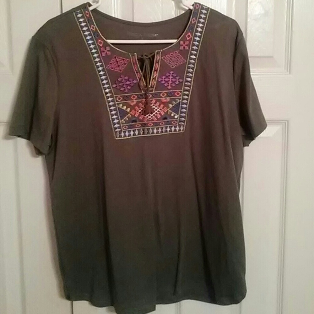 Olive green top